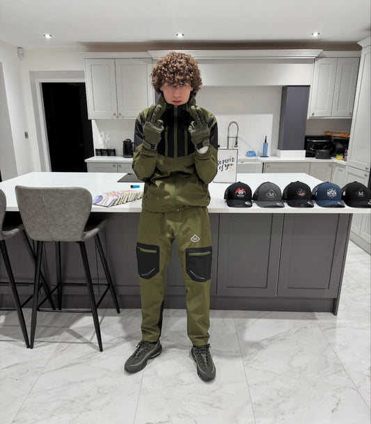 Green & Black reflective tracksuit